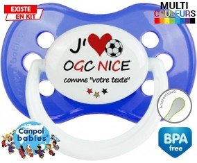 J'aime ogc nice + prénom : Sucette Anatomique personnalisée