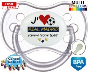 J'aime real madrid + prénom: Sucette Anatomique-su7.fr