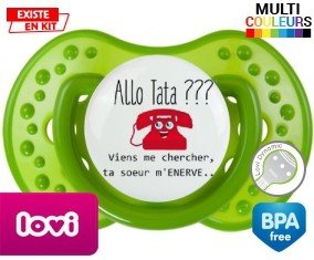 Allo tata : Sucette LOVI Dynamic personnalisée