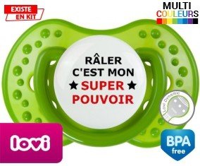 Râler c'est mon super pouvoir : Sucette LOVI Dynamic personnalisée