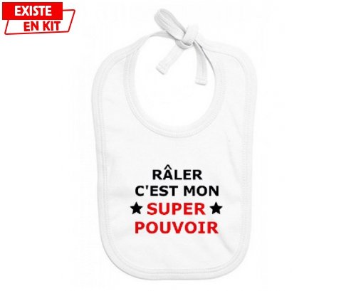 Râler c'est mon super pouvoir: Bavoir bébé-su7.fr