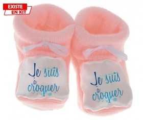 Je suis à croquer modèle garçon: Chausson bébé-su7.fr