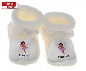 Fée style2 + prénom: Chausson bébé-su7.fr