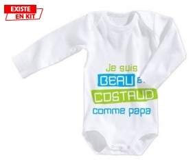 Je suis beau et costaud comme papa style1: Body bébé-su7.fr