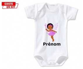 Fée style2 + prénom: Body bébé-su7.fr