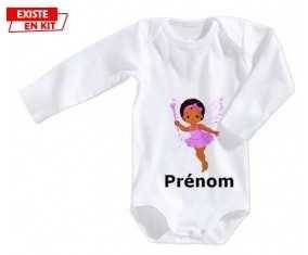Fée style2 + prénom: Body bébé-su7.fr