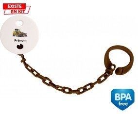 Pelleteuse + prénom: Attache-sucette-su7.fr