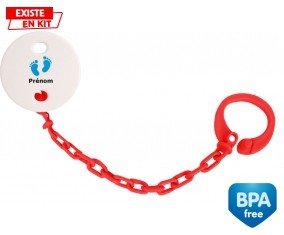 Pied (garçon) + prénom: Attache-sucette-su7.fr