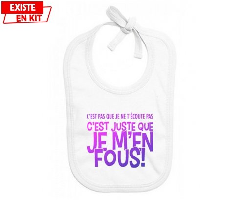 C'est pas que je t’écoute pas style1: Bavoir bébé-su7.fr