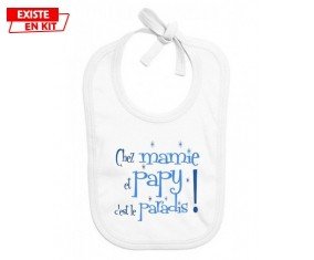 Chez mamie et papy c'est le paradis style1: Bavoir bébé-su7.fr