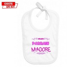 Mon parrain m'adore (fille): Bavoir bébé-su7.fr