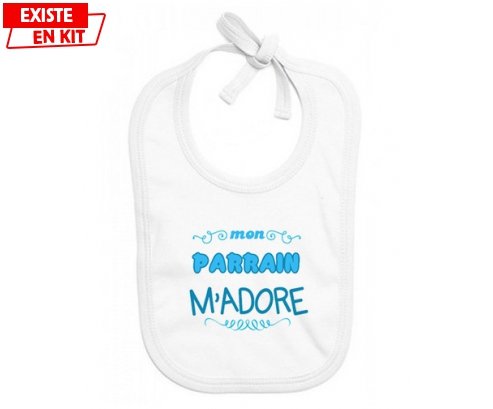 Mon parrain m'adore (garcon): Bavoir bébé-su7.fr