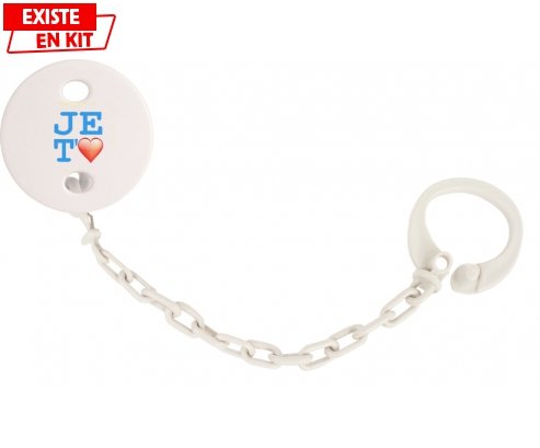 Je t'aime modèle garçon: Attache-sucette-su7.fr