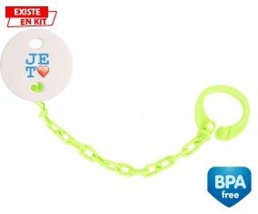 Je t'aime modèle garçon: Attache-sucette-su7.fr