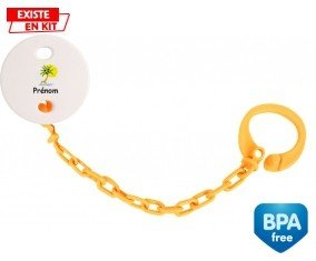 Palmier style2 + prénom: Attache-sucette-su7.fr