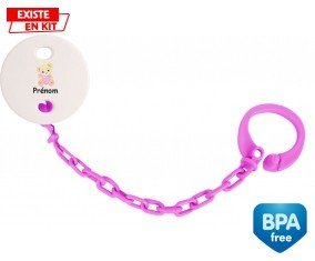 Ourson (fille) + prénom: Attache-sucette-su7.fr
