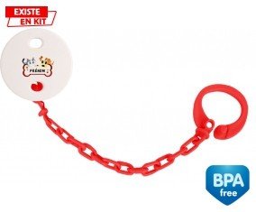 Chien chat os + prénom: Attache-sucette-su7.fr