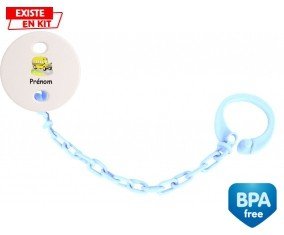 Bus jaune + prénom: Attache-sucette-su7.fr