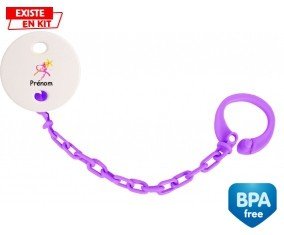 Fée baguette + prénom: Attache-sucette-su7.fr