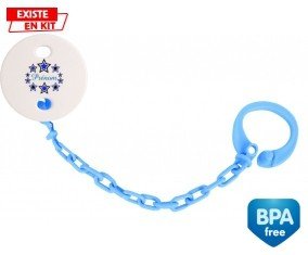 Étoile modèle (garçon) + prénom: Attache-sucette-su7.fr