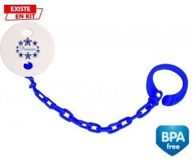 Étoile modèle (garçon) + prénom: Attache-sucette-su7.fr