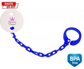 Princesse couronne + prénom: Attache-sucette-su7.fr