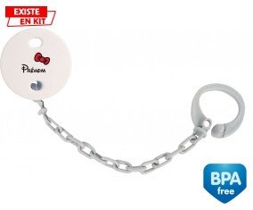 Noeud + prénom : Attache-sucette