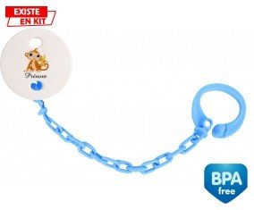 Singe banane + prénom: Attache-sucette-su7.fr