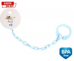 Hibou style2 + prénom: Attache-sucette-su7.fr