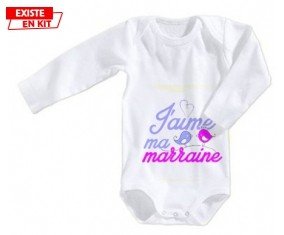 J'aime ma marraine style3: Body bébé-su7.fr