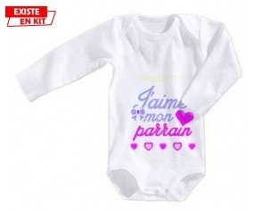 J'aime mon parrain style3: Body bébé-su7.fr