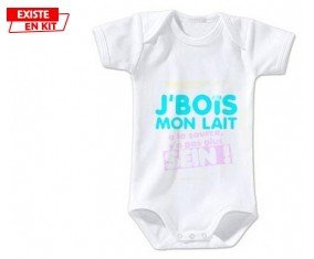 Je bois mon lait à la source style2: Body bébé-su7.fr