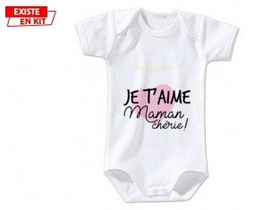Je t'aime maman chérie style 2: Body bébé-su7.fr