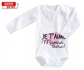 Je t'aime maman chérie style 2: Body bébé-su7.fr