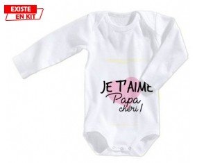 Je t'aime papa chéri style1: Body bébé-su7.fr