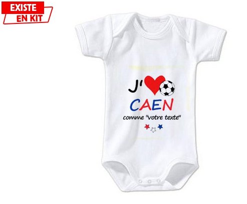 J'aime caen + prénom: Body bébé-su7.fr