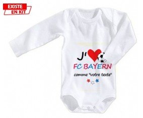 J'aime fc bayern + prénom: Body bébé-su7.fr