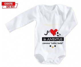 J'aime la juventus + prénom: Body bébé-su7.fr