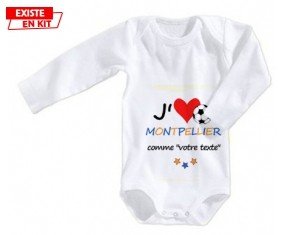 J'aime montpellier + prénom: Body bébé-su7.fr