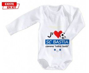 J'aime sc bastia + prénom: Body bébé-su7.fr