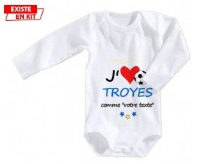 J'aime troyes + prénom: Body bébé-su7.fr