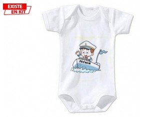 Marin + prénom: Body bébé-su7.fr