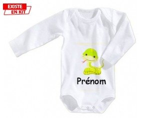 Serpent + prénom: Body bébé-su7.fr