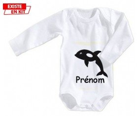 Orque + prénom: Body bébé-su7.fr