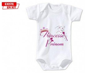 Princesse + prénom: Body bébé-su7.fr