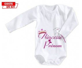 Princesse + prénom: Body bébé-su7.fr