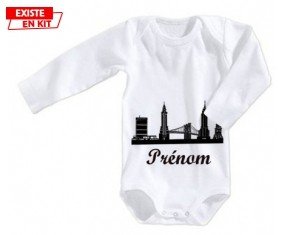 New york + prénom: Body bébé-su7.fr