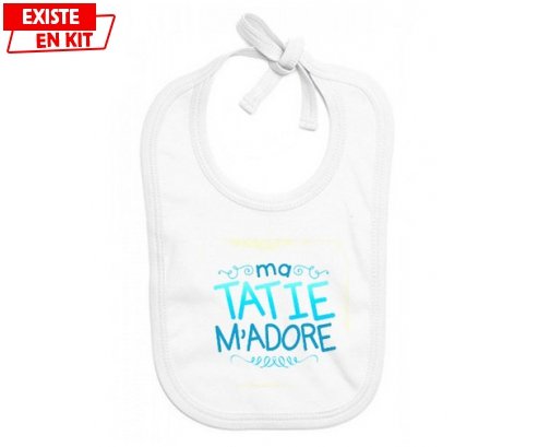 Ma tatie m'adore (garçon): Bavoir bébé-su7.fr