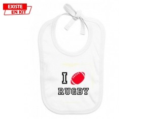 I love rugby style1: Bavoir bébé-su7.fr