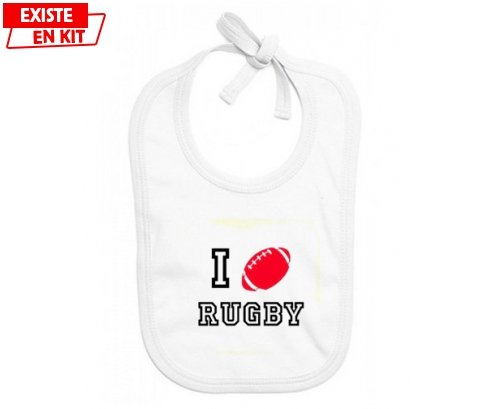 I love rugby style1: Bavoir bébé-su7.fr